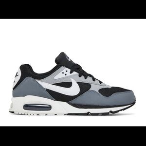 Nike Air Max Black, Gray, and White Sneakers